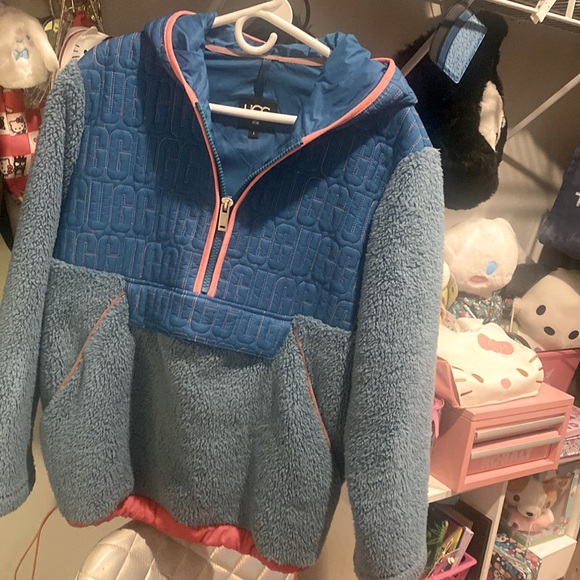 NWT UGG Iggy Sherpa Half Zip Pullover size large - Picture 2 of 10